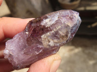 Natural Window Amethyst Crystals  x 12 From Chiredzi, Zimbabwe