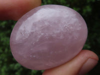 Polished Gemmy Pink Rose Quartz Palm Stones  x 12 From Madagascar - TopRock