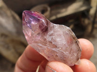 Natural Window Amethyst Crystals  x 12 From Chiredzi, Zimbabwe