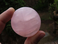 Polished Gemmy Pink Rose Quartz Palm Stones  x 12 From Madagascar - TopRock