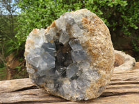 Natural Crystal Centred Pale Celestite Geodes  x 2 From Sakoany, Madagascar - Toprock Gemstones and Minerals 