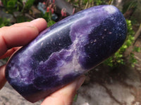 Polished Purple Lepidolite Standing Free Forms  x 4 From Zimbabwe