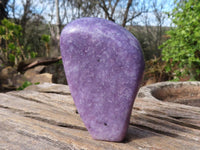 Polished Purple Lepidolite Standing Free Forms  x 4 From Zimbabwe