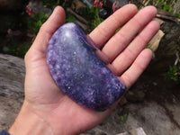 Polished Purple Lepidolite Standing Free Forms  x 4 From Zimbabwe