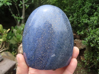 Polished Deep Blue Lazulite Standing Free Forms  x 2 From Madagascar - TopRock