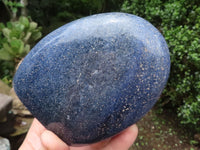 Polished Deep Blue Lazulite Standing Free Forms  x 2 From Madagascar - TopRock