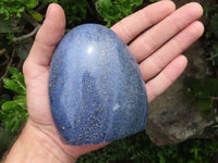 Polished Deep Blue Lazulite Standing Free Forms  x 2 From Madagascar - TopRock