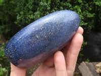 Polished Deep Blue Lazulite Standing Free Forms  x 2 From Madagascar - TopRock