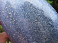 Polished Deep Blue Lazulite Standing Free Forms  x 2 From Madagascar - TopRock