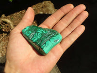 Polished Flower & Banded Malachite Free Forms  x 12 From Congo - Toprock Gemstones and Minerals 