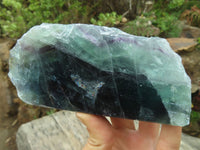 Polished Watermelon Fluorite Standing Slabs  x 3 From Uis, Namibia