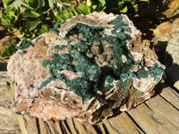 Natural Rare Ball Malachite On Drusy Quartz & Dolomite Matrix  x 1 From Kambove, Congo - Toprock Gemstones and Minerals 