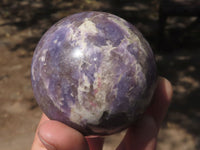 Polished Purple Lepidolite Mica Spheres  x 4 From Madagascar - TopRock