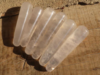 Polished Girasol Pearl Quartz Massage Wands x 8 From Ambatondrazaka, Madagascar