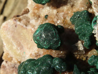 Natural Rare Ball Malachite On Drusy Quartz & Dolomite Matrix  x 1 From Kambove, Congo - Toprock Gemstones and Minerals 