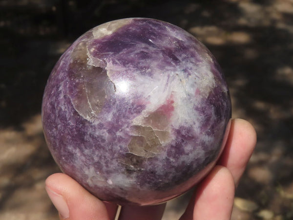 Polished Purple Lepidolite Mica Spheres  x 4 From Madagascar - TopRock