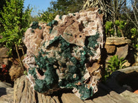 Natural Rare Ball Malachite On Drusy Quartz & Dolomite Matrix  x 1 From Kambove, Congo - Toprock Gemstones and Minerals 