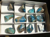 Polished Blue Shattuckite Free Forms  x 12 From Kaokoveld, Namibia - Toprock Gemstones and Minerals 