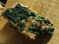 Natural Classic Ball Malachite On Yellow Limonite Quartz Specimen x 1 From Kambove, Congo