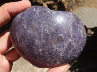 Polished Purple Lepidolite Hearts  x 6 From Madagascar - TopRock