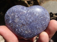 Polished Purple Lepidolite Hearts  x 6 From Madagascar - TopRock