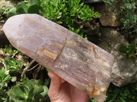 Polished Large Smokey Window Quartz With Red & Silver Lepidocrocite Disc Inclusions  x 1 From Madagascar - TopRock