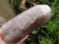 Polished Large Smokey Window Quartz With Red & Silver Lepidocrocite Disc Inclusions  x 1 From Madagascar - TopRock