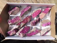 Natural Salrose Cobaltion Dolomite Specimens x 12 From Kakanda, Congo