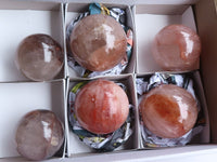 Polished Red Hematoid Quartz Crystal Balls  x 6 From Madagascar - TopRock