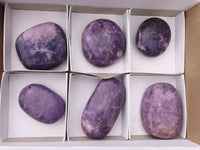 Polished Purple Lepidolite Free Forms  x 6 From Zimbabwe