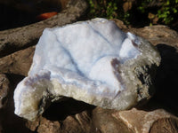 Natural Blue Lace Agate Geode Specimens  x 12 From Nsanje, Malawi