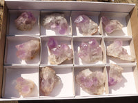 Natural Small Jacaranda Amethyst Specimens  x 12 From Mumbwa, Zambia - Toprock Gemstones and Minerals 