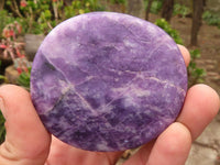 Polished Purple Lepidolite Free Forms  x 6 From Zimbabwe