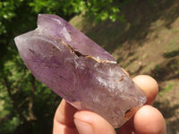 Polished Smokey Amethyst Window Quartz Crystals  x 6 From Akansobe, Madagascar - TopRock