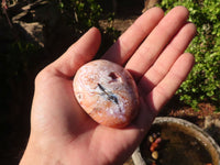 Polished Carnelian Agate Hearts & Palm Stones  x 12 From Madagascar