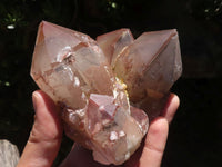 Natural Large Red Hematoid Phantom Quartz Clusters x 2 From Karoi, Zimbabwe - TopRock