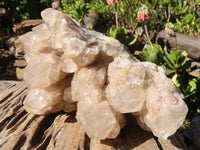 Natural Large Cascading White Phantom Smokey Quartz Cluster  x 1 From Luena, Congo - Toprock Gemstones and Minerals 