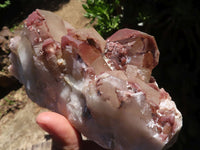 Natural Large Red Hematoid Phantom Quartz Clusters x 2 From Karoi, Zimbabwe - TopRock