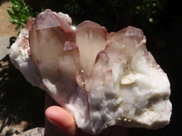 Natural Large Red Hematoid Phantom Quartz Clusters x 2 From Karoi, Zimbabwe - TopRock