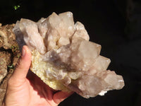 Natural Large Cascading White Phantom Smokey Quartz Cluster  x 1 From Luena, Congo - Toprock Gemstones and Minerals 