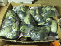 Polished Highly Selected Leopard Stone Green & Blue Dot Patterned Free Forms - Sold per 1 kg  From Zimbabwe - TopRock