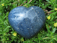 Polished Medium to Larger Sized Lazulite Hearts x 6 From Madagascar - TopRock