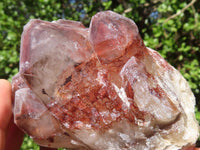 Natural Red Hematoid Phantom Quartz Crystals  x 2 From Karoi, Zimbabwe - Toprock Gemstones and Minerals 