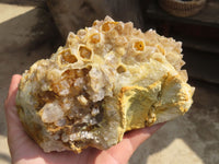 Natural Golden Limonite Quartz Cluster x 1 From Zambia