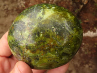 Polished Extra Large Green Opal Palm Stones  x 6 From Antsirabe, Madagascar - Toprock Gemstones and Minerals 