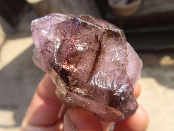 Natural Window Amethyst Crystals  x 12 From Chiredzi, Zimbabwe