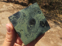 Polished Stromatolite / Kambamba Jasper Cubes (Corners Cut To Stand) x 4 From Katsepy, Madagascar - TopRock