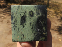 Polished Stromatolite / Kambamba Jasper Cubes (Corners Cut To Stand) x 4 From Katsepy, Madagascar - TopRock