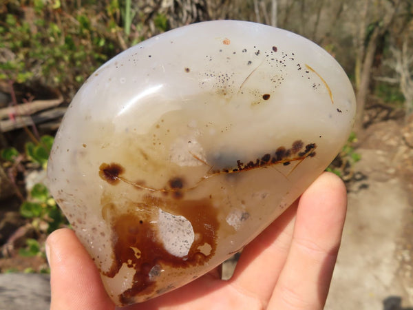 Polished Dendritic Agate Standing Free Forms  x 4 From Moralambo, Madagascar