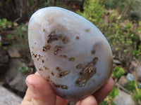 Polished Dendritic Agate Standing Free Forms  x 4 From Moralambo, Madagascar